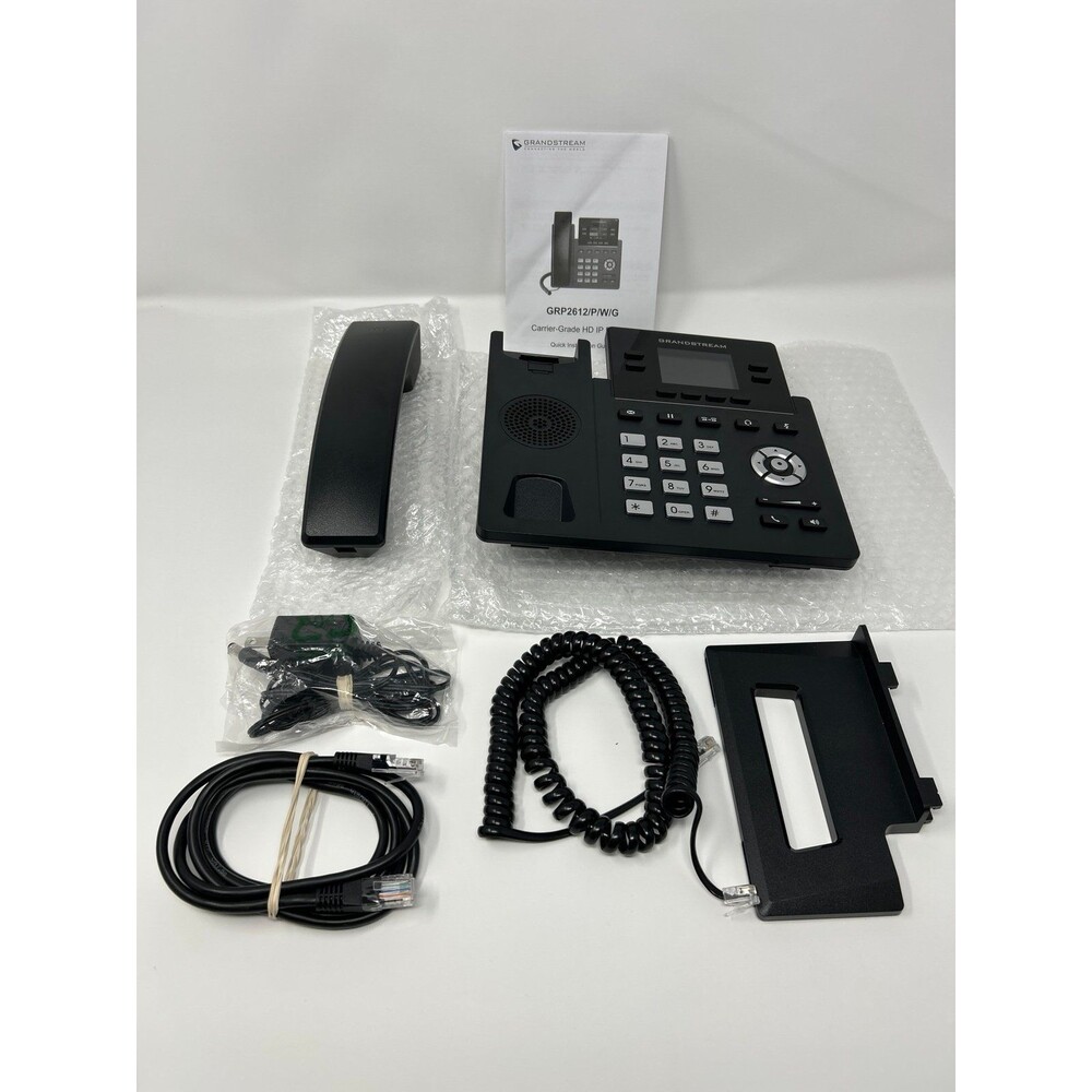 Grandstream GRP2612W IP Office/desk Phone, VOIP,  WiFi, PoE - Black